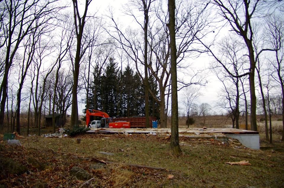 Clearing out the modern home in the East Woods